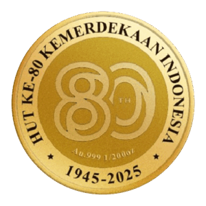 80th Independence Day Indonesian Youth Gold Plated Medal