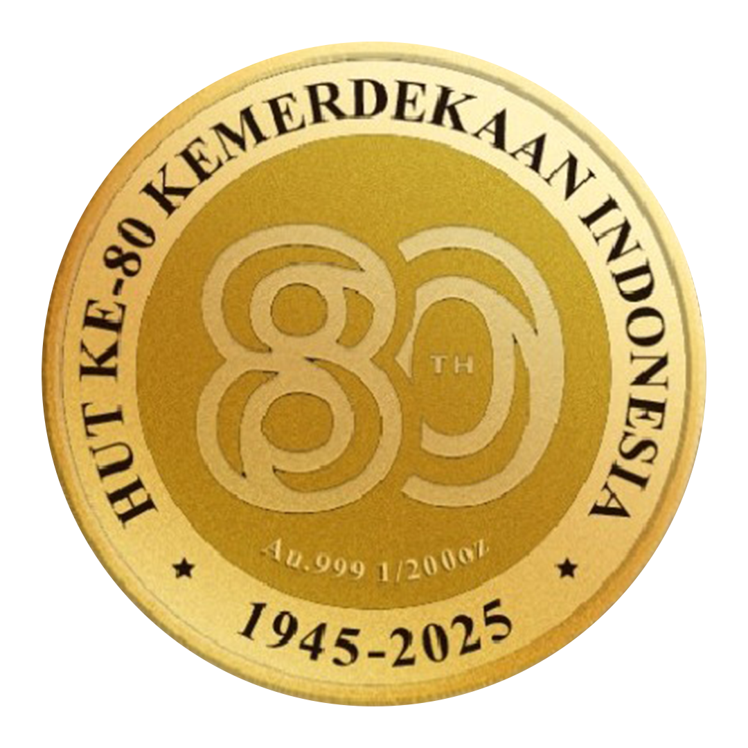 80th Independence Day Indonesian Youth Gold Plated Medal