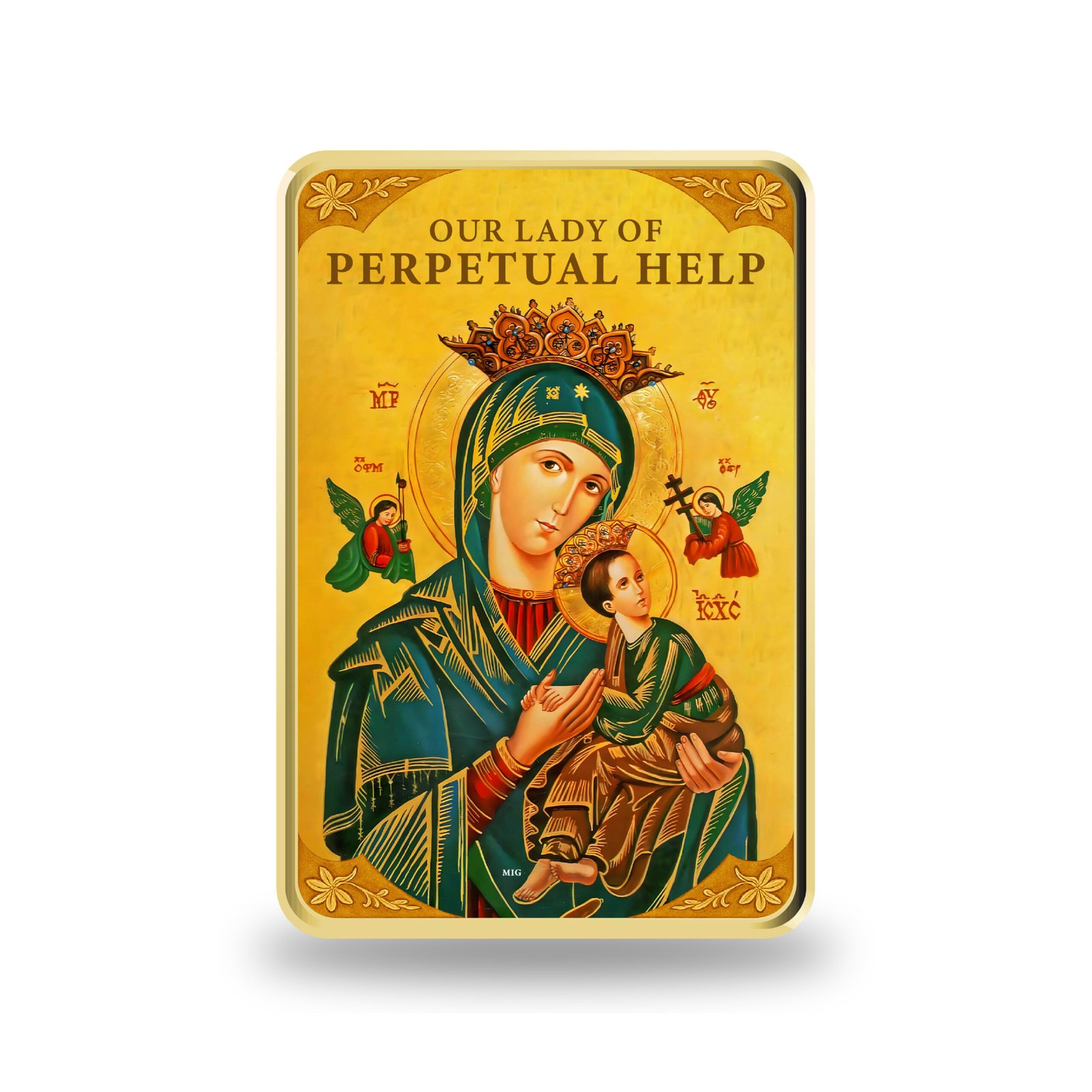 Our Lady of Perpetual Help - Gold Plated
