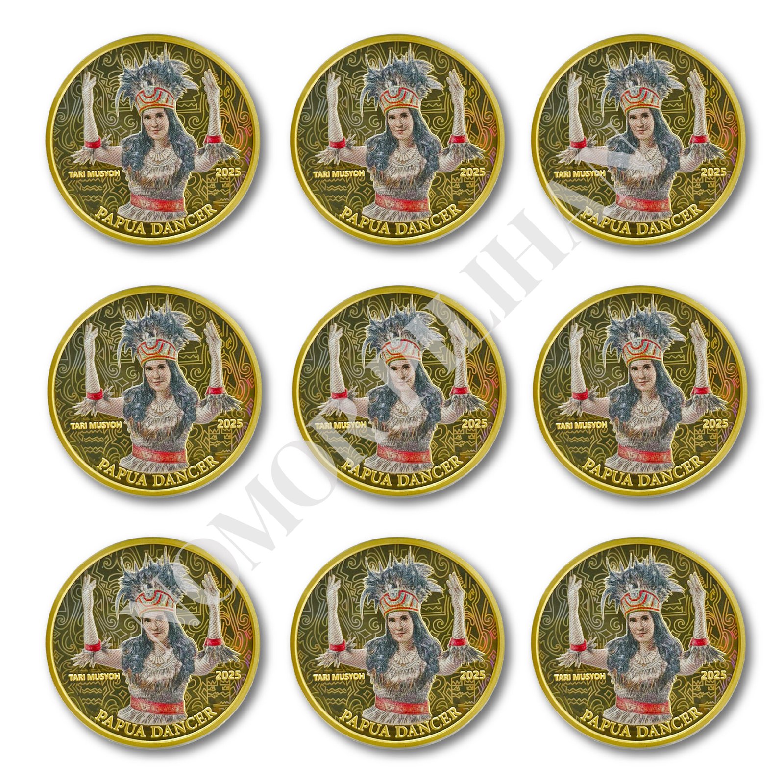 Batak and Papua Dancer Set – Gold Plated Choice Number 010-090 (9pcs x 2)