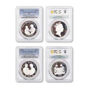 1983-1999 Princess Diana Commemorative 6-Coin Silver Proof Collection - PCGS PR69 Deep Cameo Highest Grade