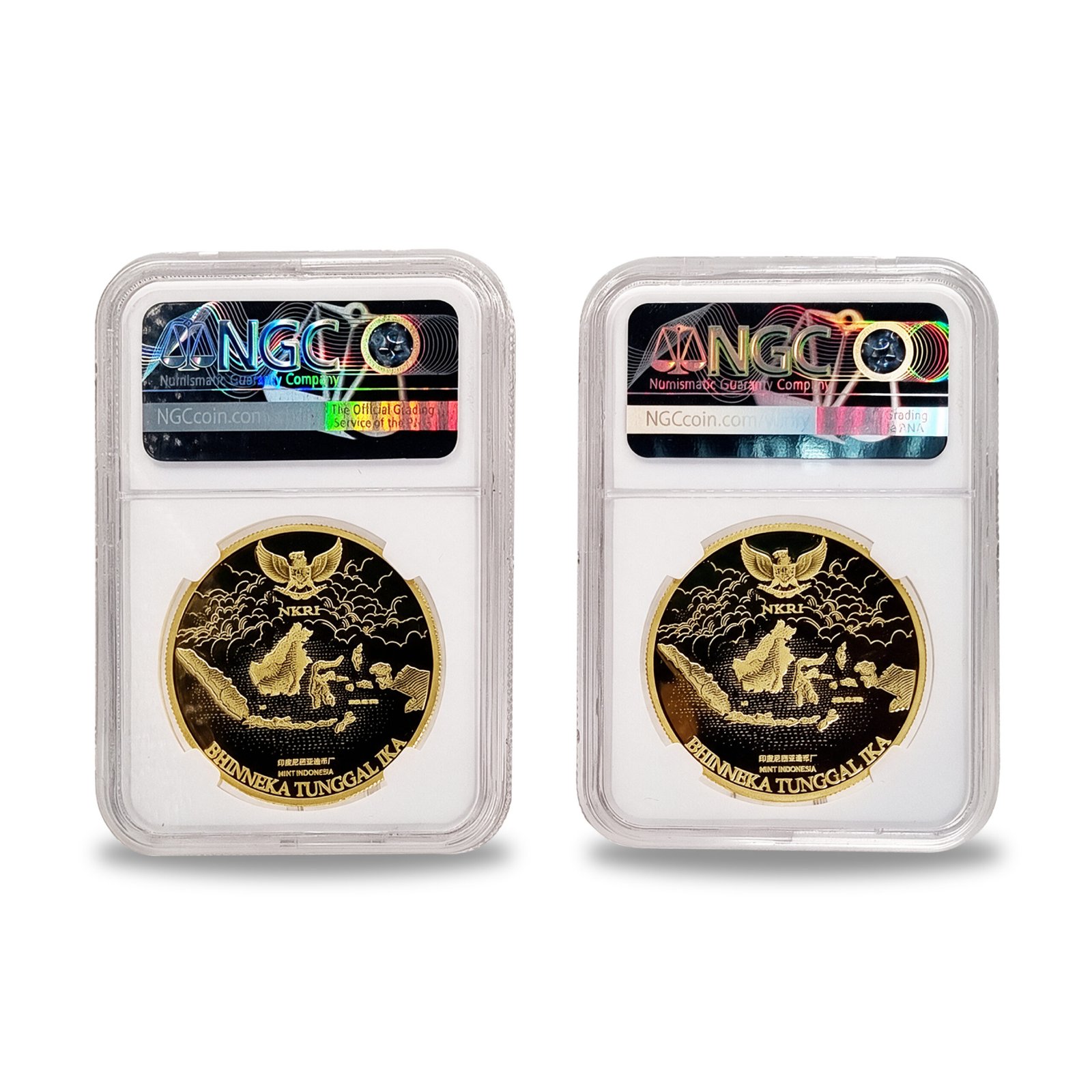 2025 Indonesia Dayak and Bali Dancer Gold Plated Colorized 099/168, NGC PF69 and PF70 - Image 2