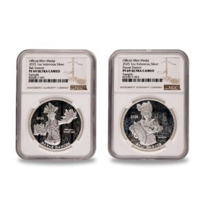 2025 Indonesia Dayak and Bali Dancer Silverized 005/168, NGC PF69